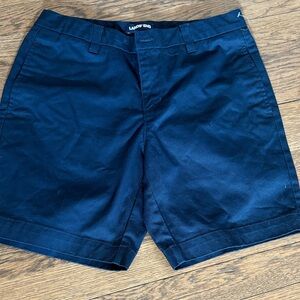 Lands' End Boys Navy Blue Flat Front Shorts
